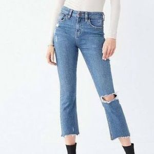 BDG Kick Flare High- Rise Cropped Jeans
